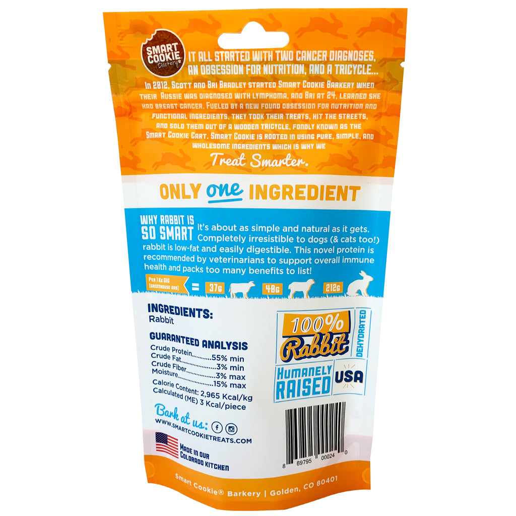 Smart Cookie Rabbit Jerky Training Treats Back